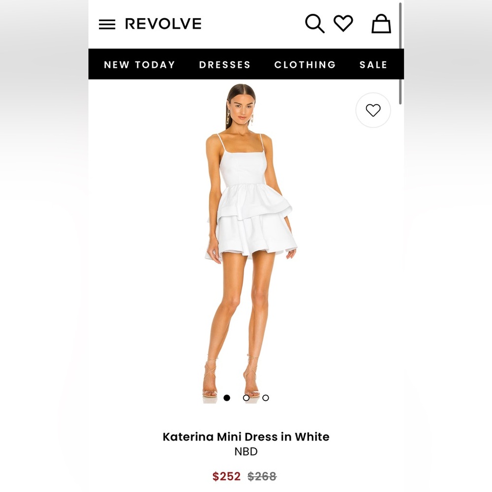 NBD White Tiered Mini Dress